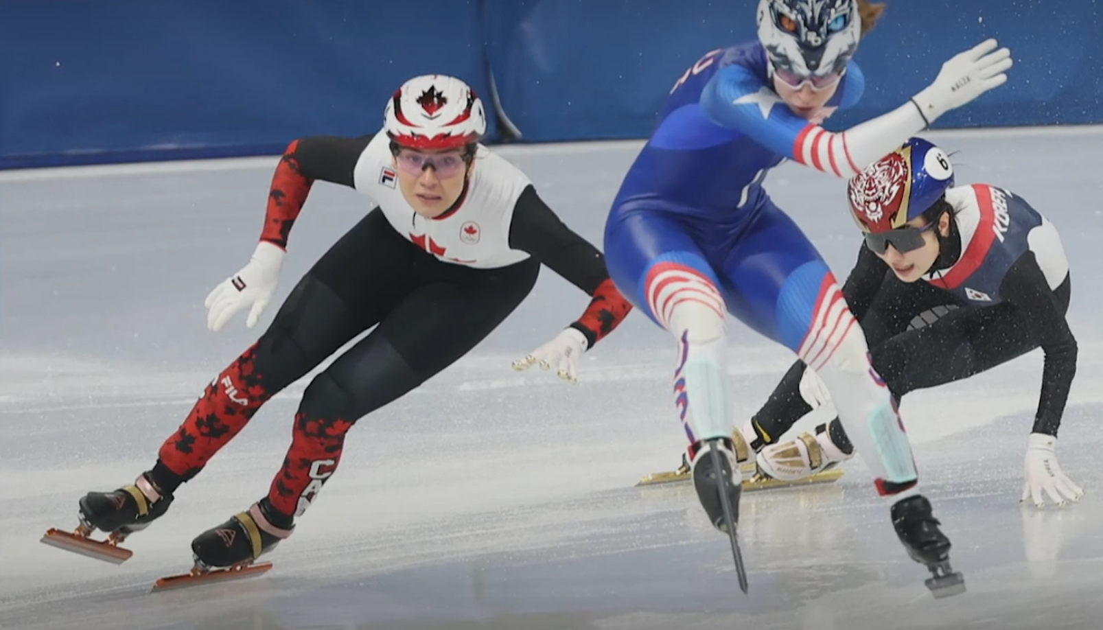 김길리 밀라노 쇼트트랙 혼성계주 경기 장면