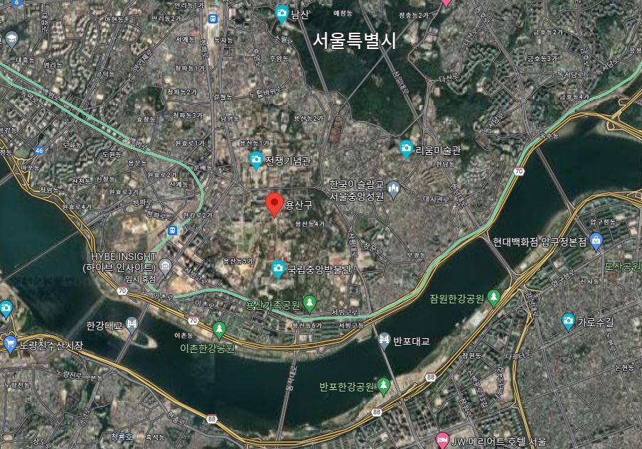 용산구 - 비행제한구역으로 지정