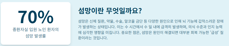 노인 섬망 vs 치매 증상, 술 끊으면 나타나는 섬망 증상 원인 관리 방법