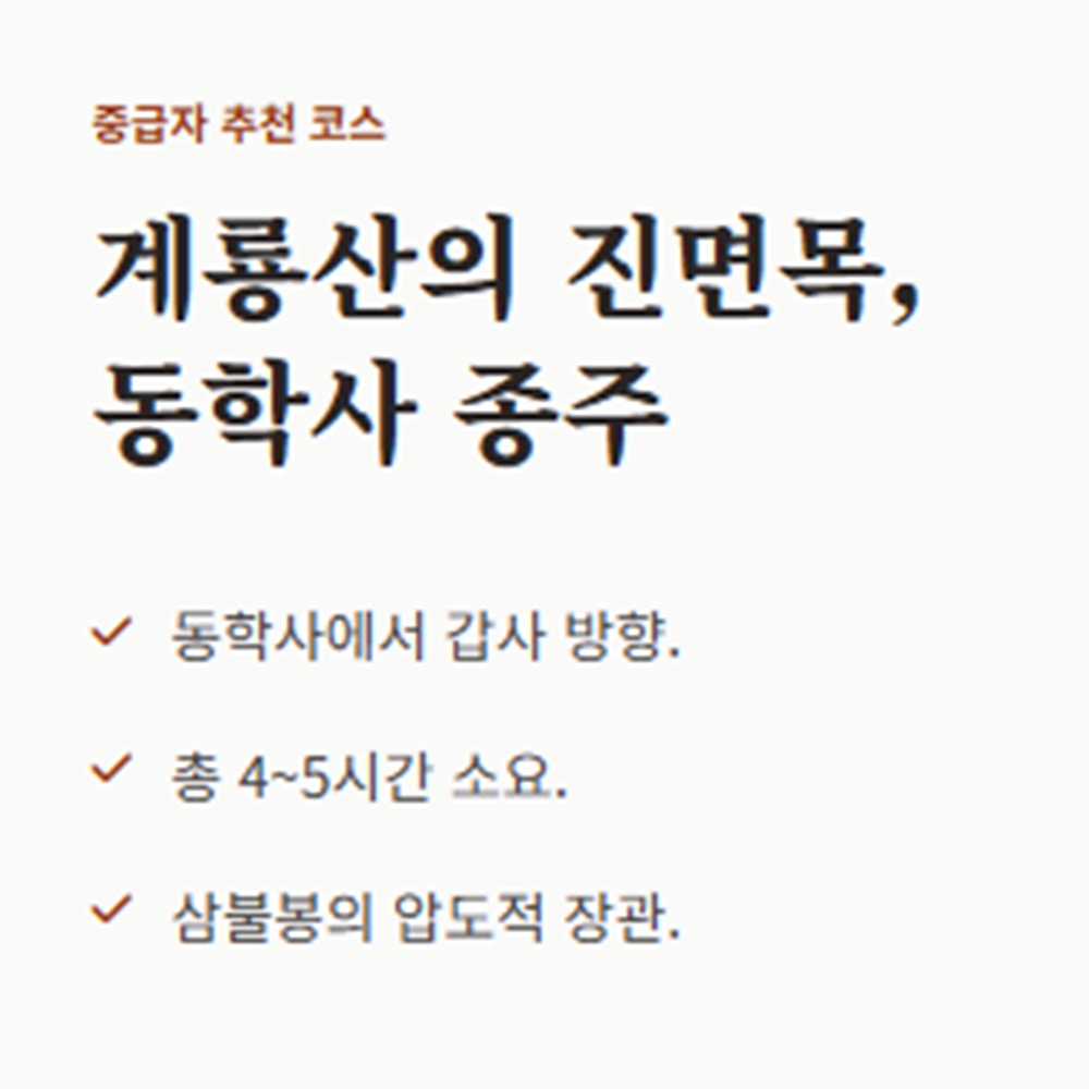 계룡산 단풍 절정시기