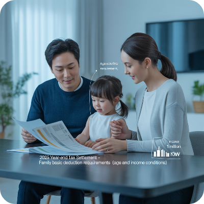 2025 연말정산 부양가족 기본공제 요건 이미지