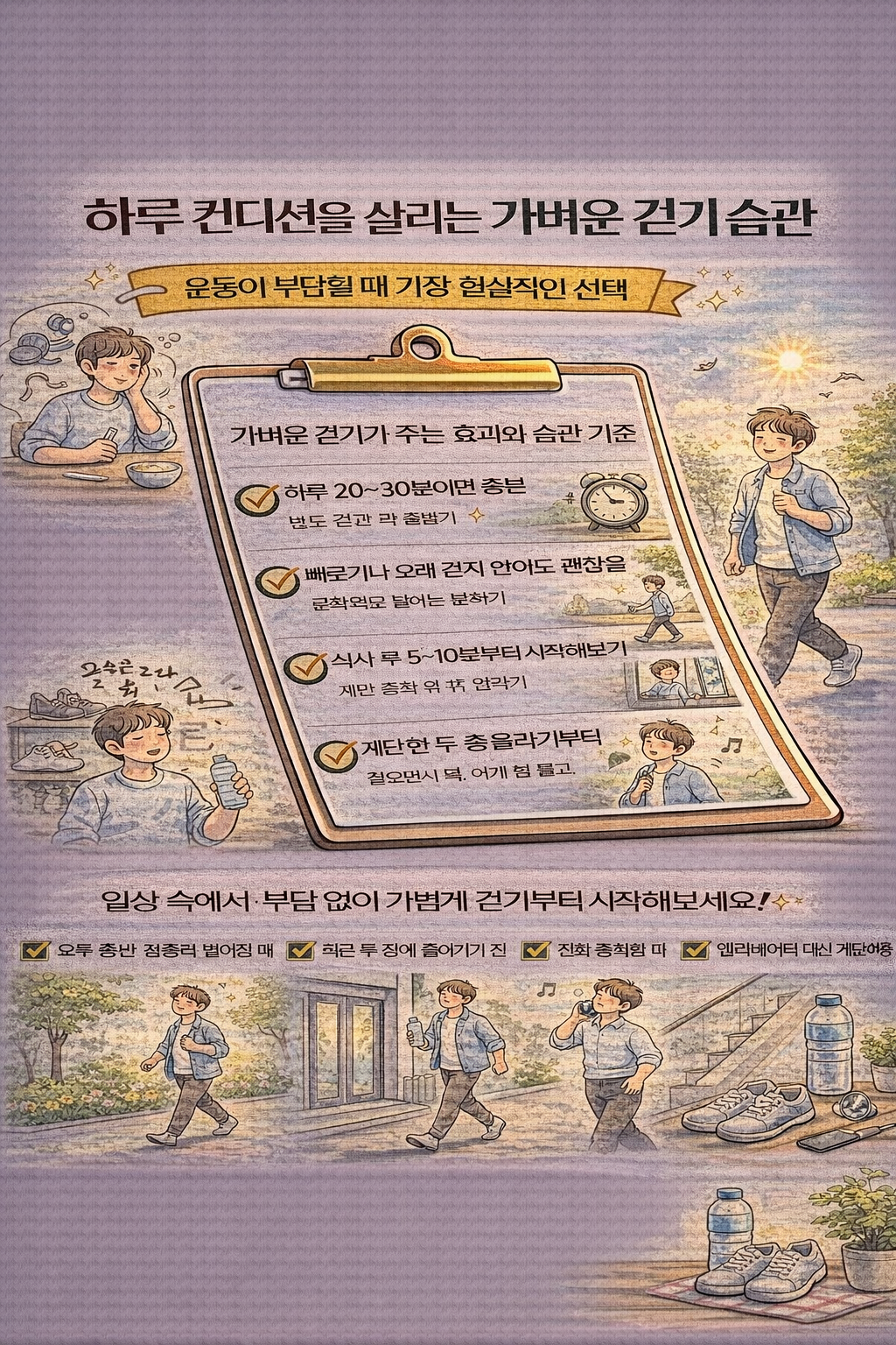 하루 컨디션을 살리는 가벼운 걷기 습관, 운동이 부담될 때 가장 현실적인 선택