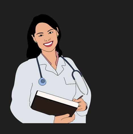 웃고있는여자의사사진