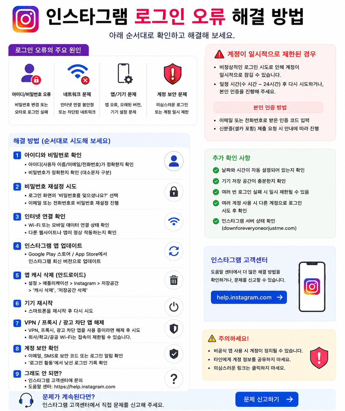 인스타그램로그인안됨