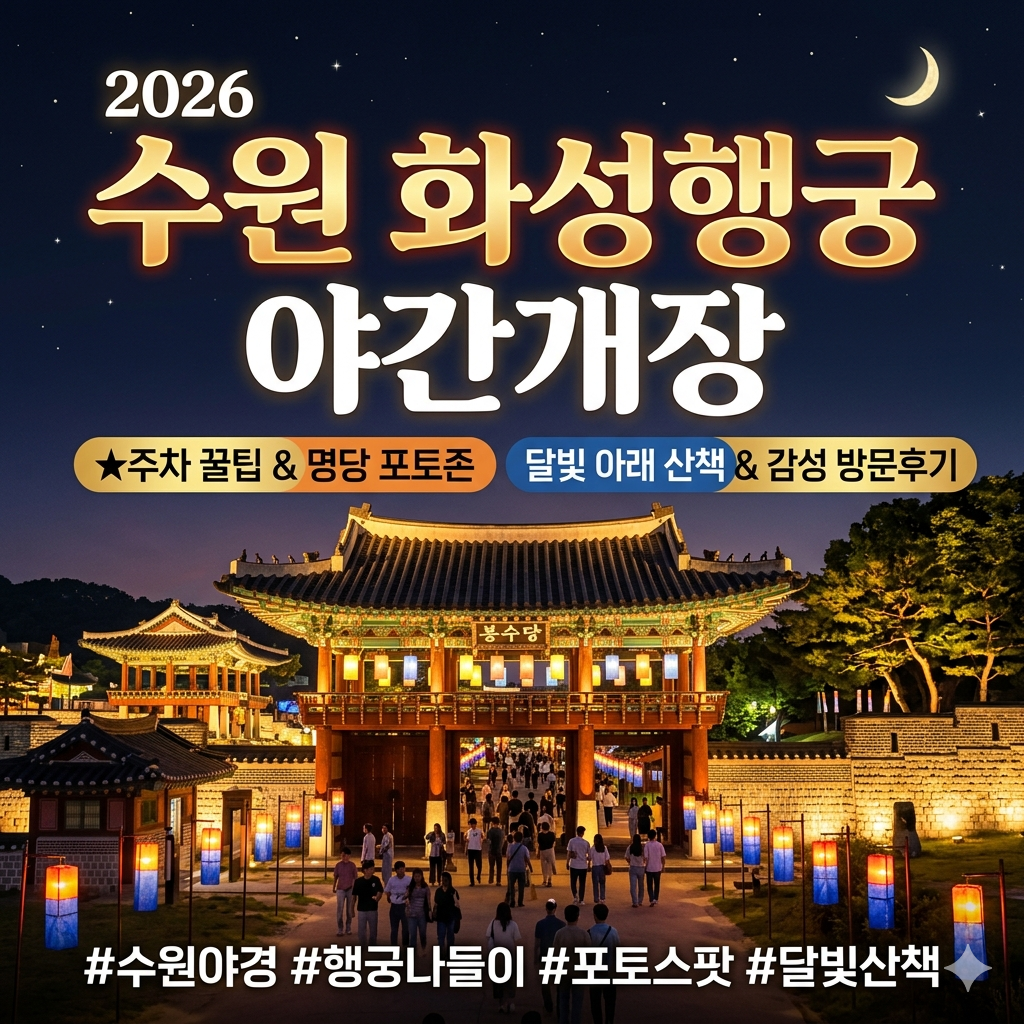 수원 화성행궁 야간개장 달빛화담 주차 미디어아트 데이트 후기