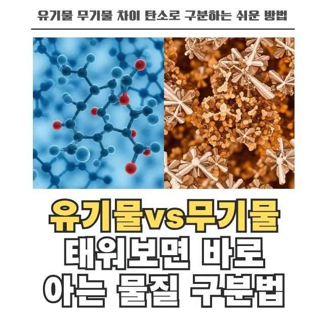 탄소 유무에 따른 유기물과 무기물 화학적 차이