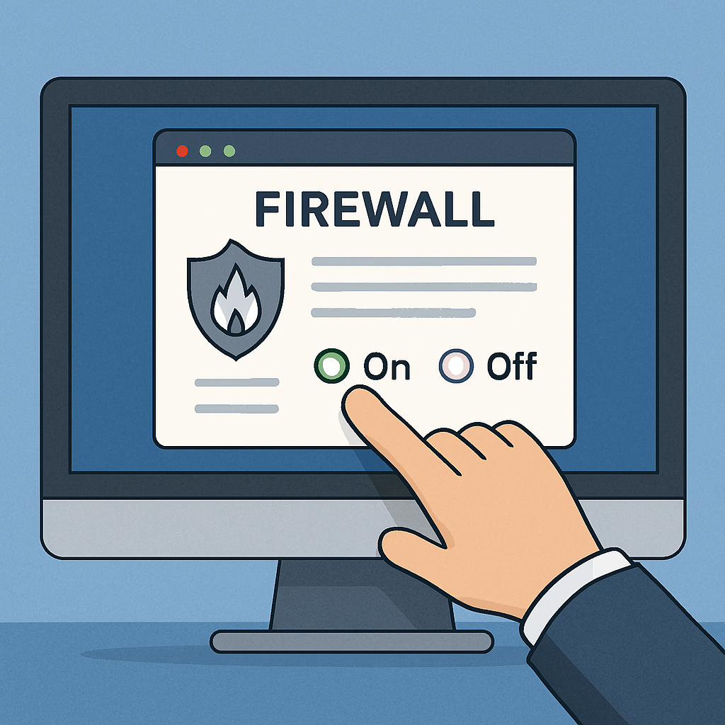 컴퓨터 방화벽 설정 이미지