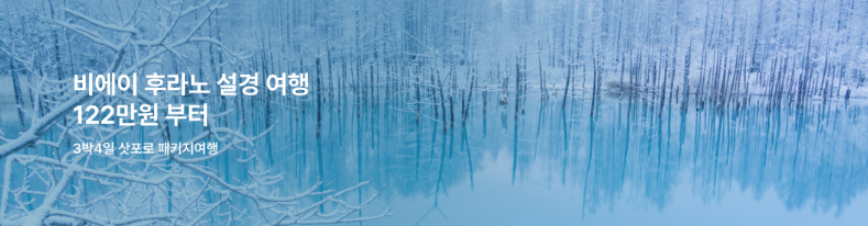 2024년 비에이 후라노 설경 3박4일 패키지 훗카이도 가격 정리