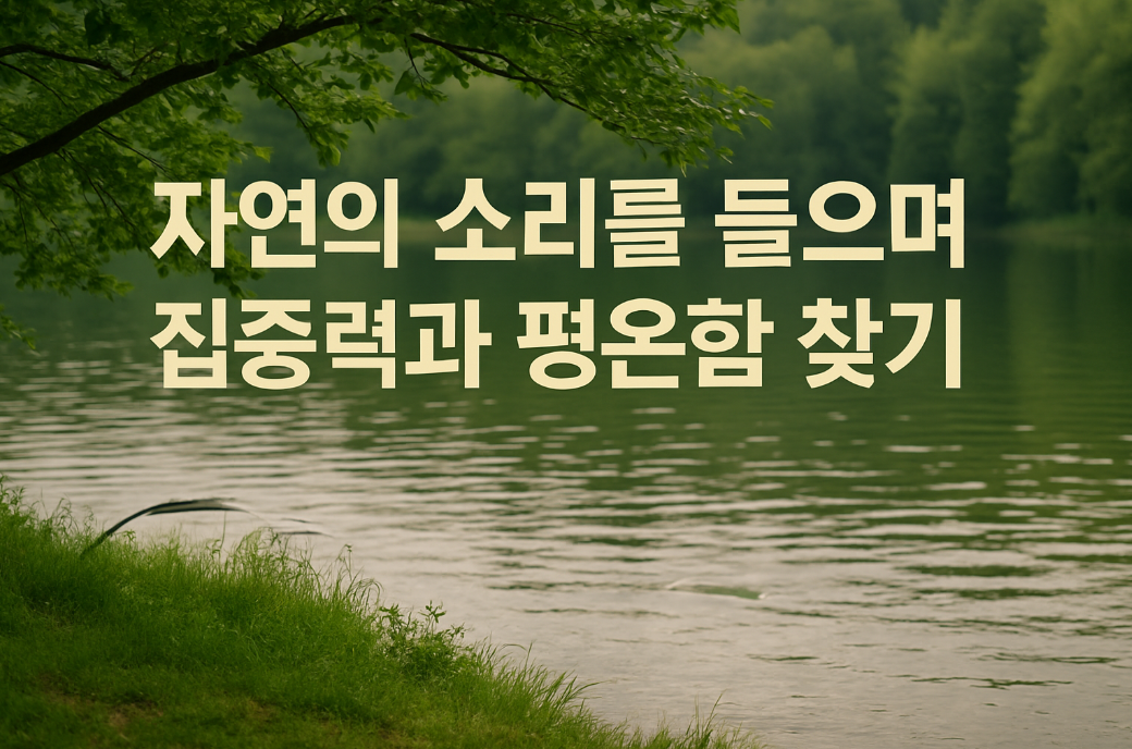 자연의 소리를 들으며 집중력과 평온함 찾기