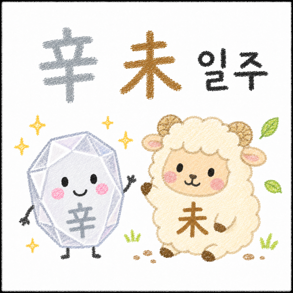 신미일주 신금과 미토 조합