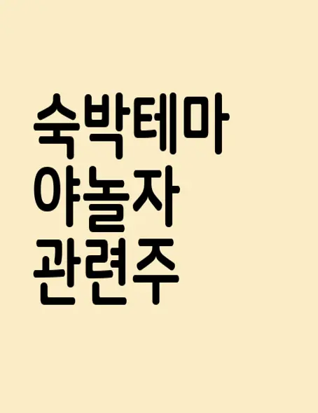 숙박테마 야놀자 관련주