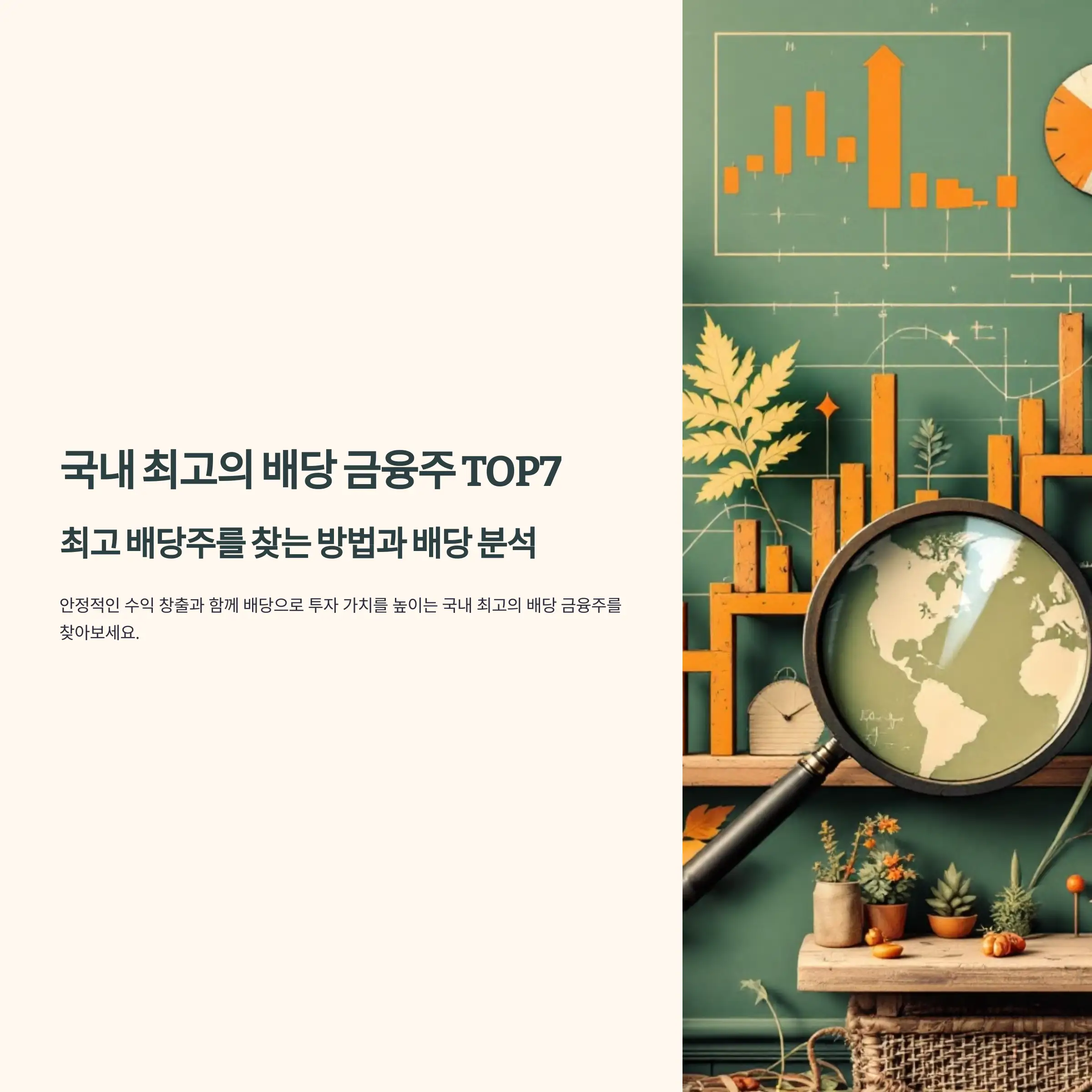 국내 주식 최고 배당 금융주 TOP7 : 최고 배당주를 찾는 방법과 배당 분석