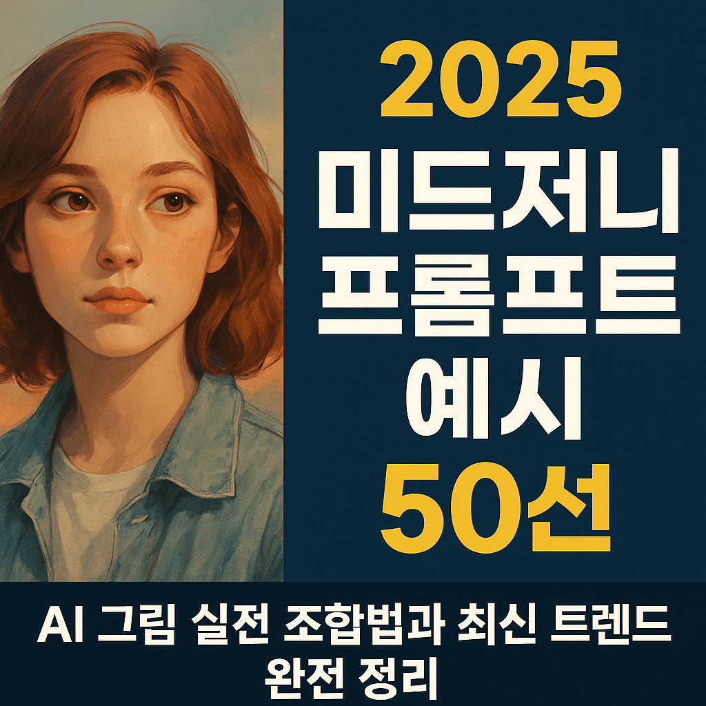 2025 미드저니 프롬프트 예시 50선: AI 그림 실전 조합법과 최신 트렌드 완전 정리