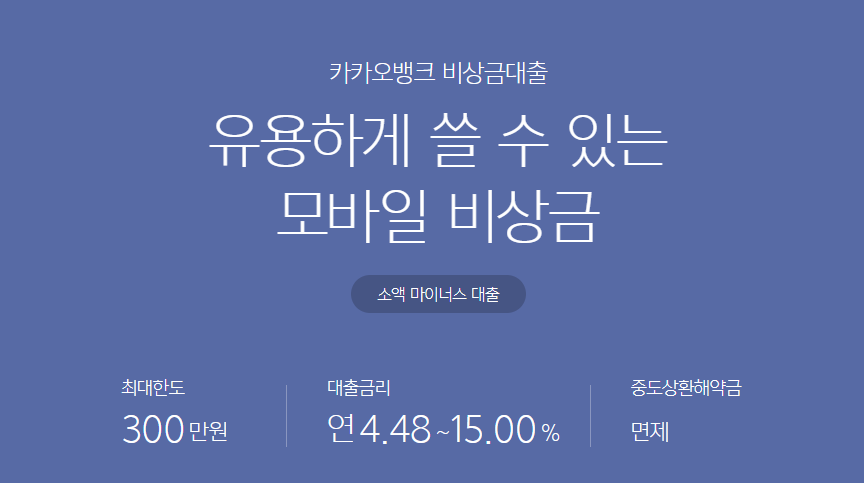 카카오뱅크 비상금대출 개요