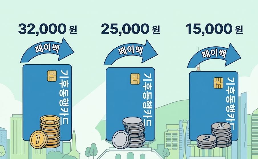 페이백 적용 시 기후동행카드 권종별 실질 부담금 비교