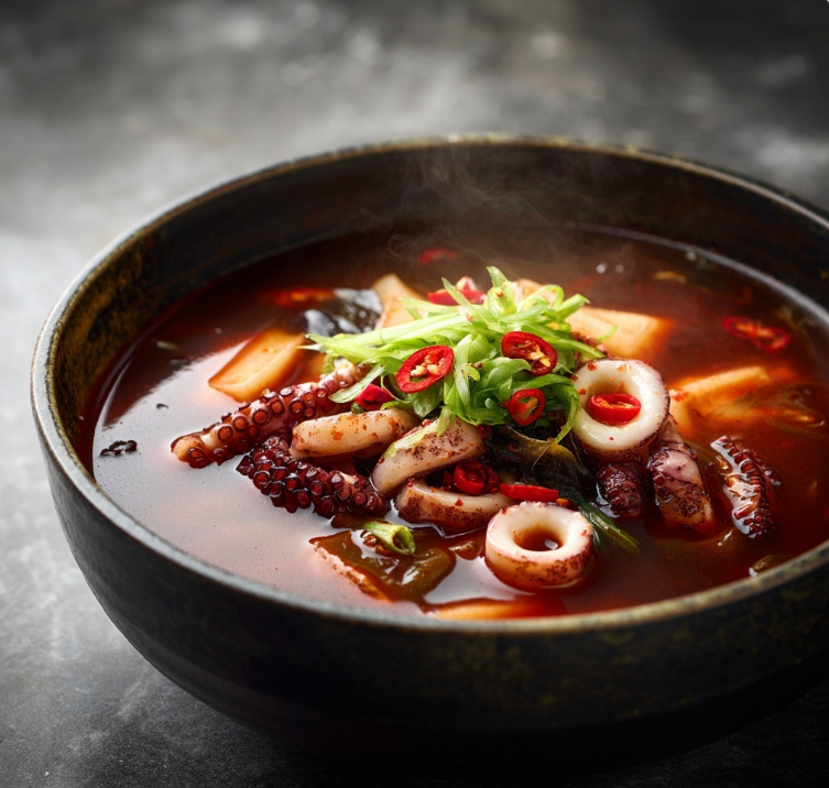 뚝배기에 담은 매운오징어 무국