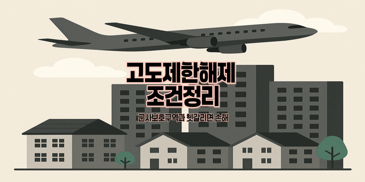 고도제한해제 조건정리|군사보호구역과 헷갈리면 손해