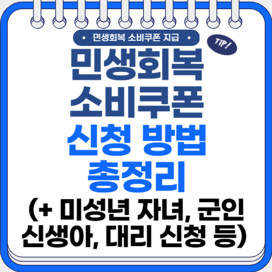 민생회복 지원금 신청방법 총정리 (2025년 소비쿠폰)