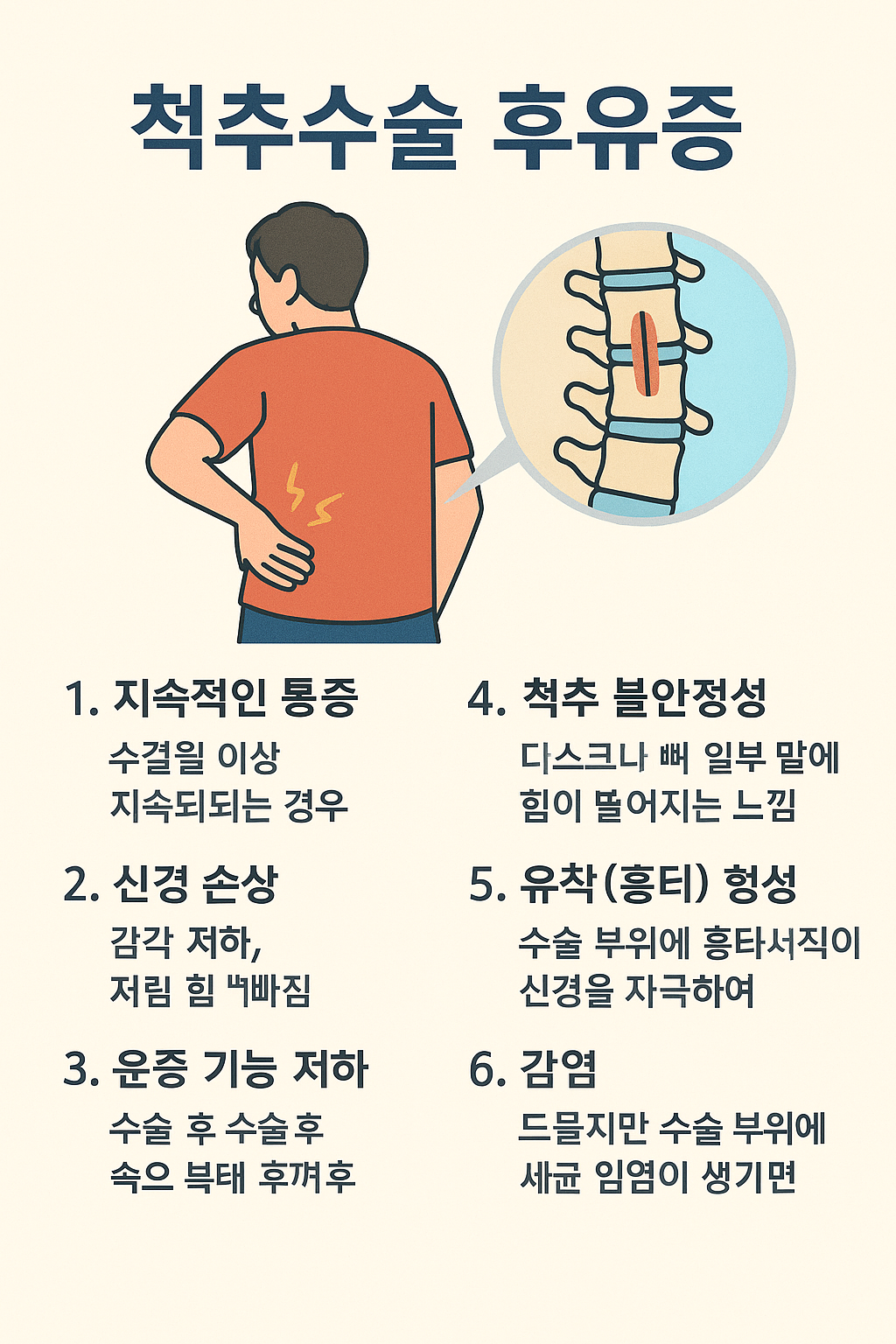 척추수술 후유증에 대한 이미지