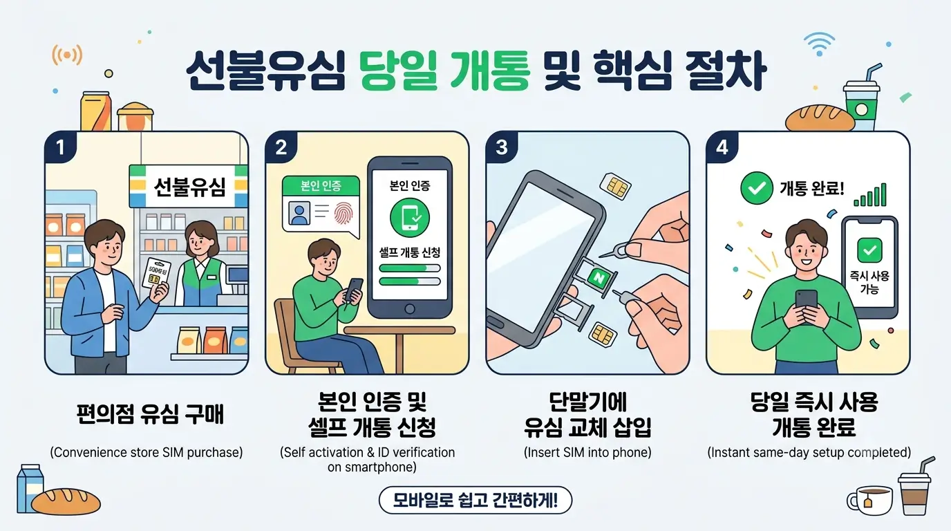 선불유심 당일 개통 가능 여부와 핵심 절차