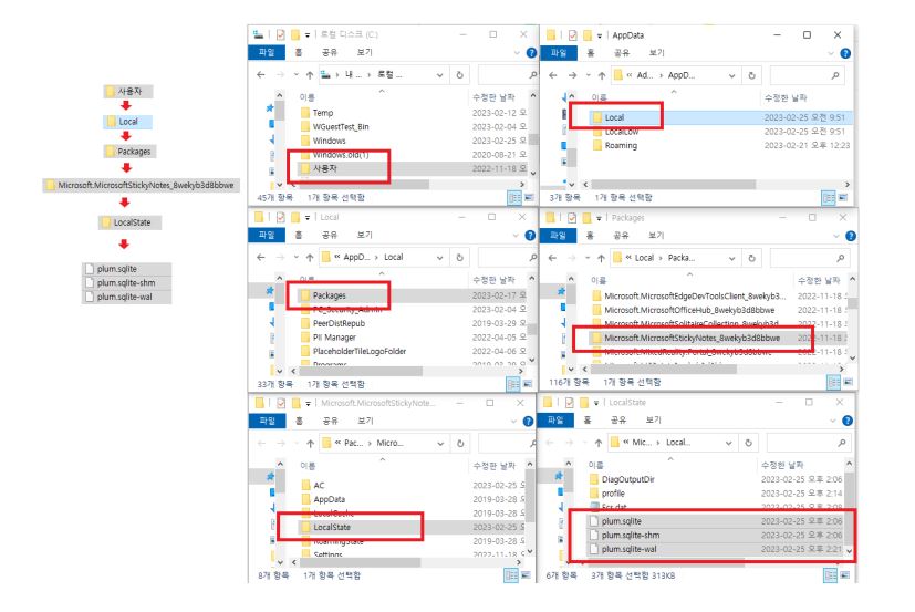 스티커 메모 파일 백업