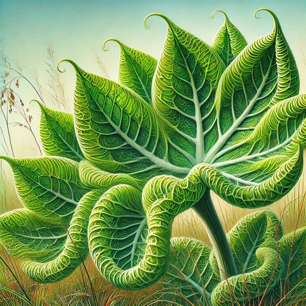 드문 잎사귀 모양 식물 소개