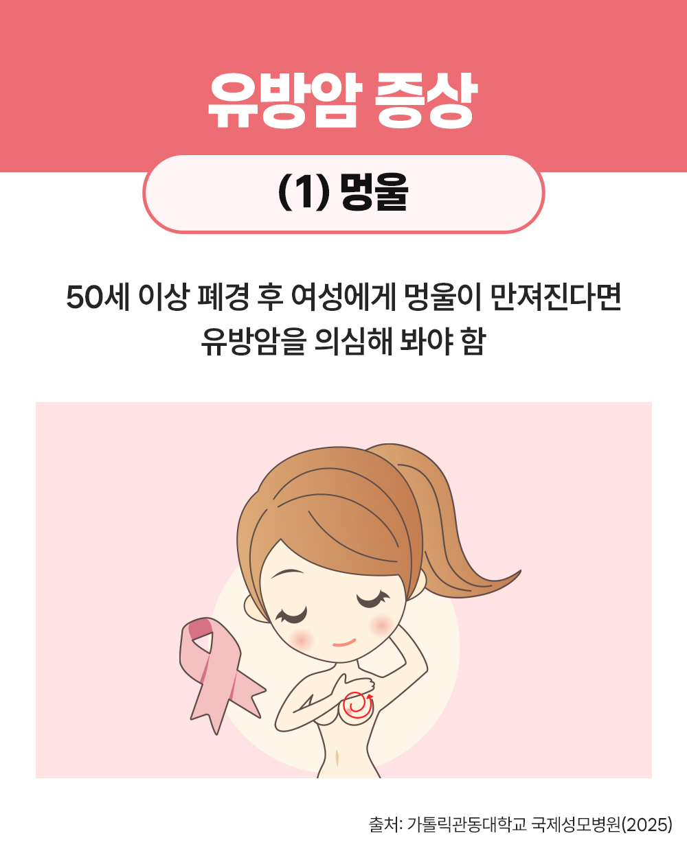 #유방암 증상 멍울