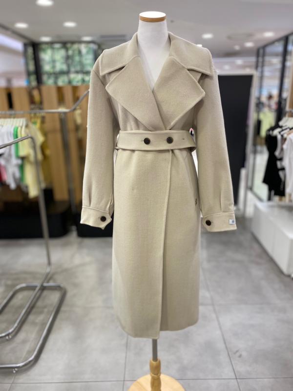 에고이스트 볼륨 슬리브 핸드메이드 롱 코트 EM4TC404