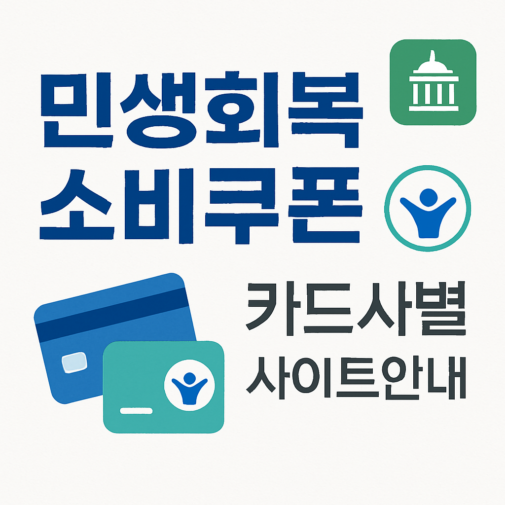 2025 국내 주요 카드사 및 페이앱 민생회복 소비쿠폰 신청 사이트 정리