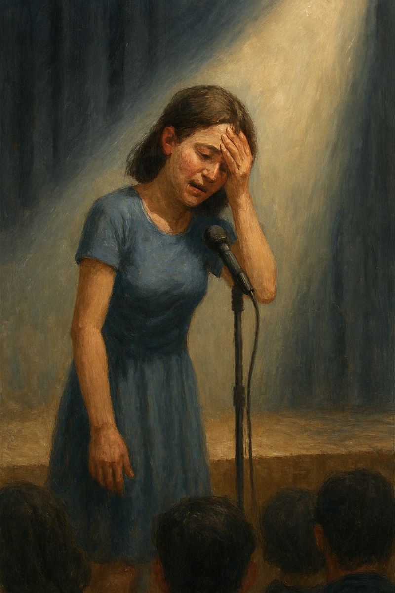 무대에서 실수하는 꿈 해몽 – 사람들의 시선에 대한 두려움