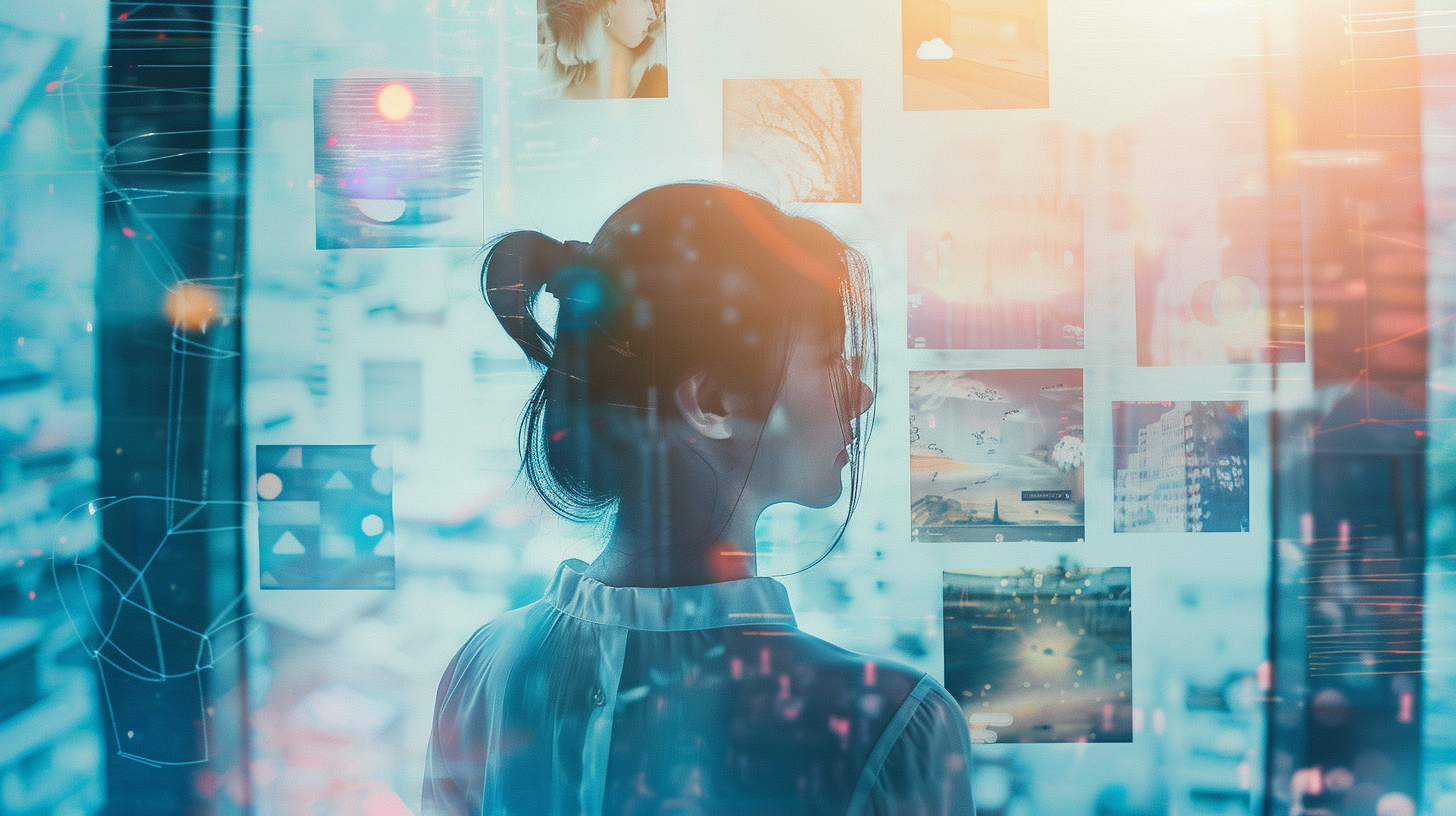 하나의 큰 목표를 중심으로 작은 실천 계획들이 정리된 비전보드