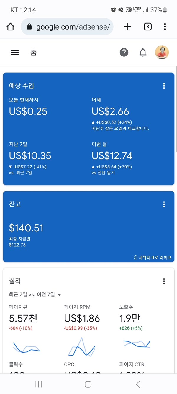 구글애드센스수익