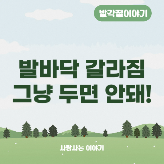 발바닥 갈라짐이 생긴다면? 방치하면 생기는 5가지 문제