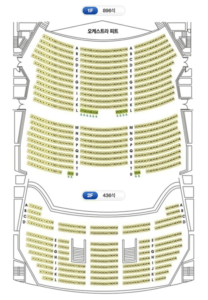 인천문화예술회관 좌석 배치도