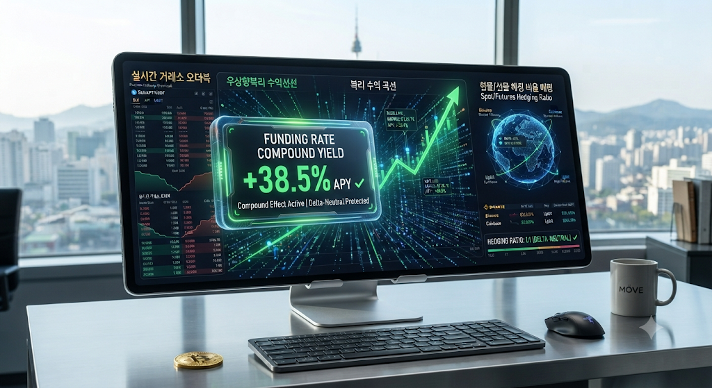 펀딩비 아비트라지 연 이자율 복리 수익 크립토 퀀트 분석