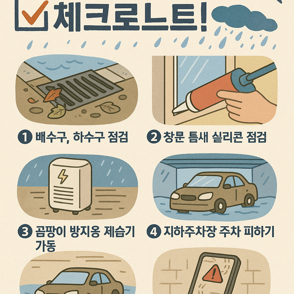 장마철, '그날'이 오기 전에 꼭 확인하세요! 침수&middot;곰팡이&middot;교통 지옥을 피하는 비밀 체크리스트