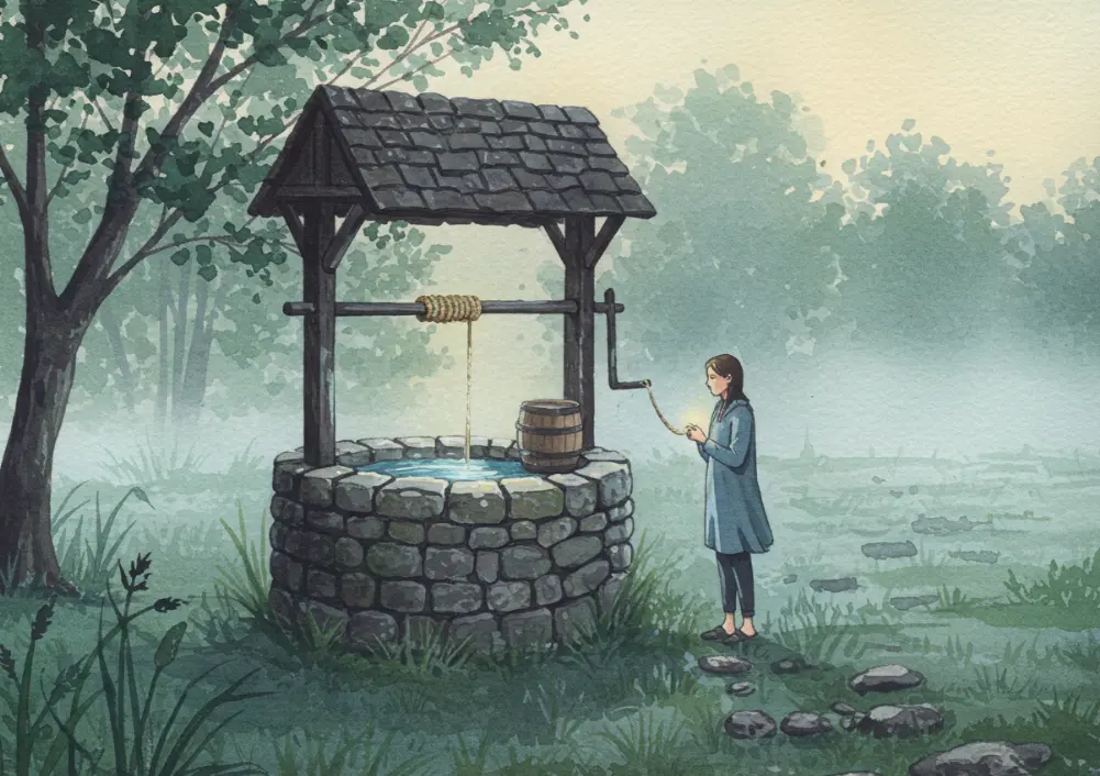 우물에서 맑은 물을 길어 올리는 꿈