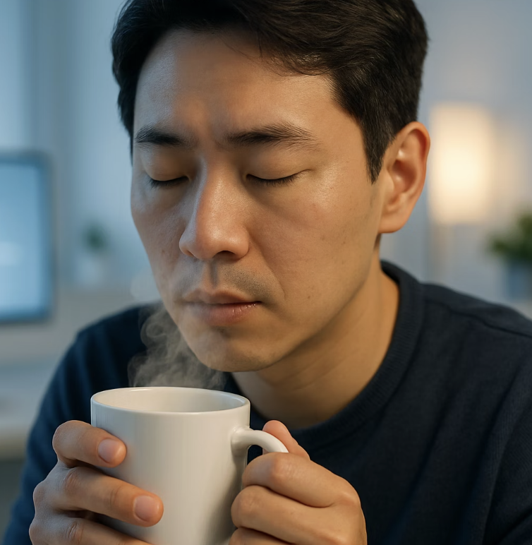 잠들기 전, '따뜻한 김'의 마법