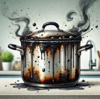 냄비 찌든 때 이미지