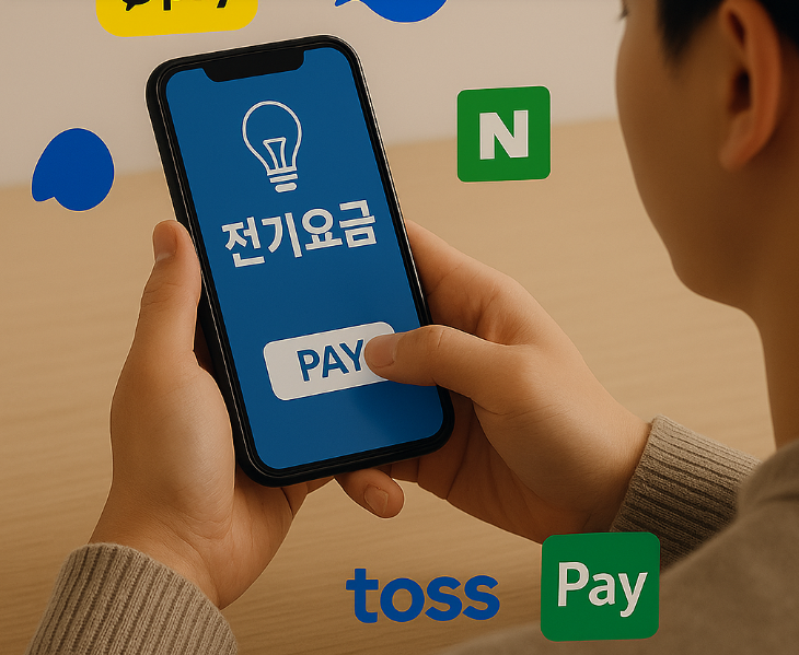 전기요금납부하는 장면