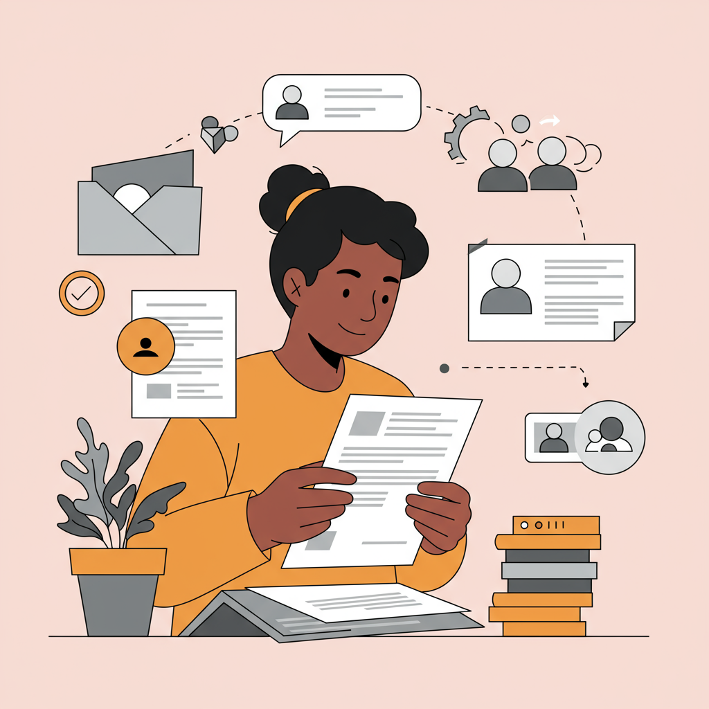 희망리턴패키지 신청 자격 서류를 검토하는 모습