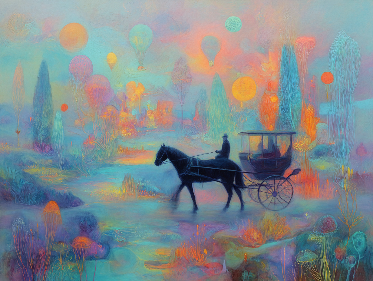 마차를 타고 가는 꿈