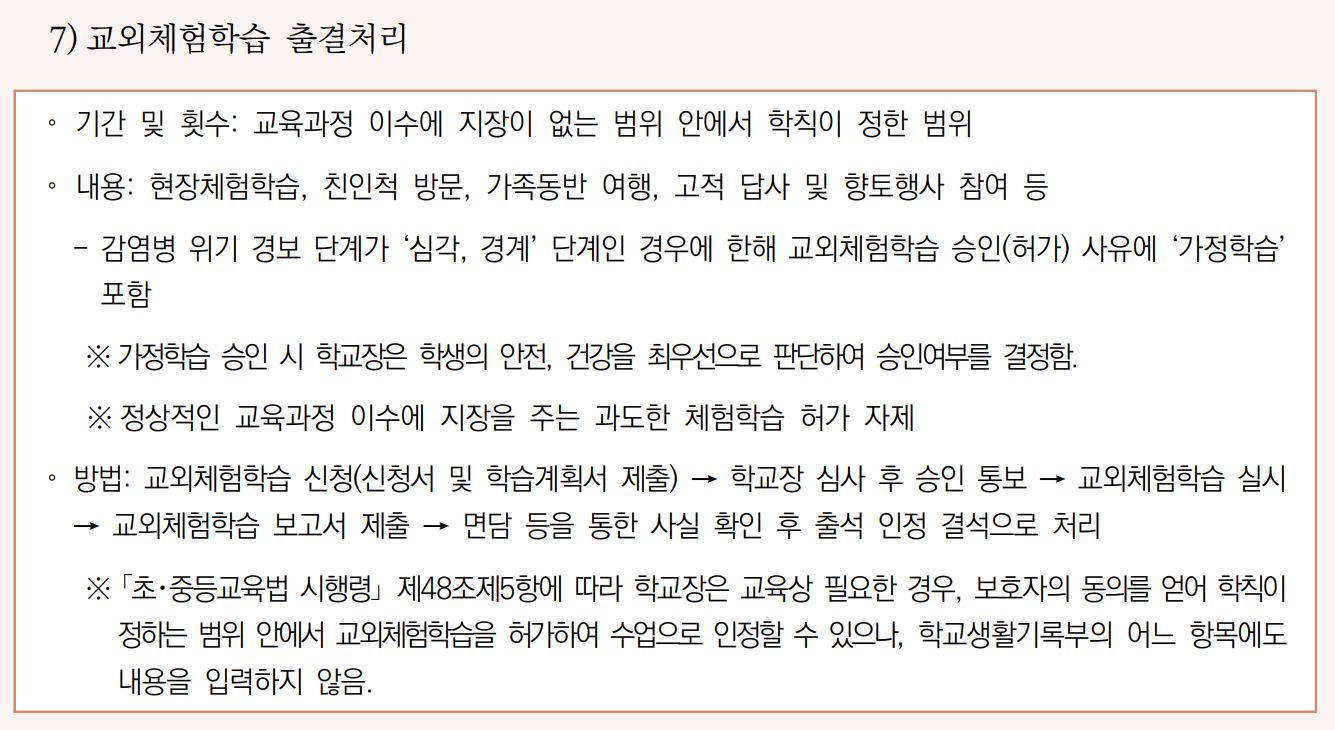 체험학습 신청서 쓰는법