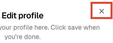 기본 내장 x 버튼