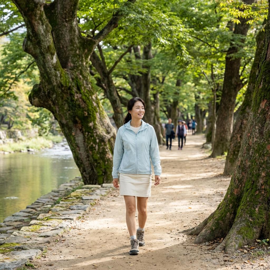 담양 관방제림 자전거 통제 구역 및 도보 여행자 안전 안내