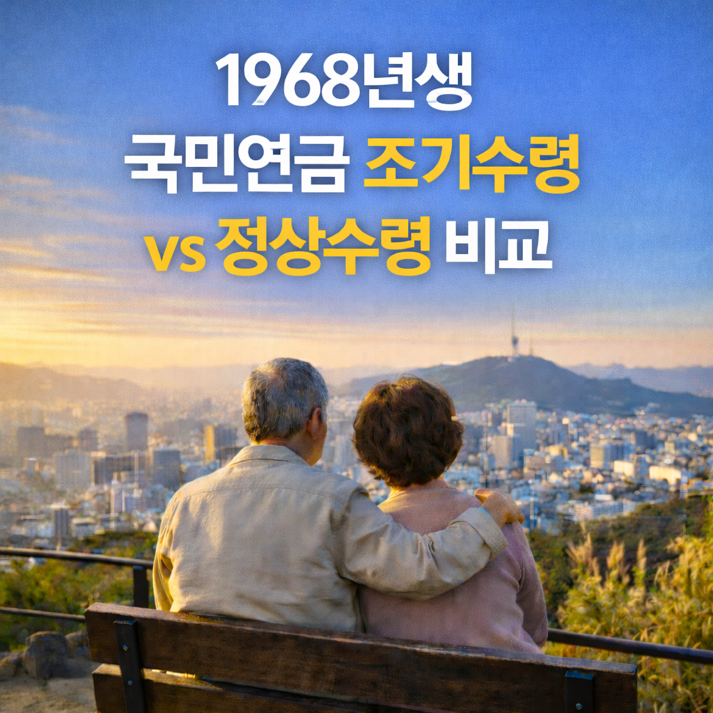 1968년생 국민연금 조기수령 vs 정상수령 비교