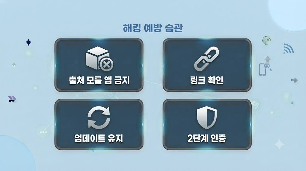 해킹 예방 습관 카드