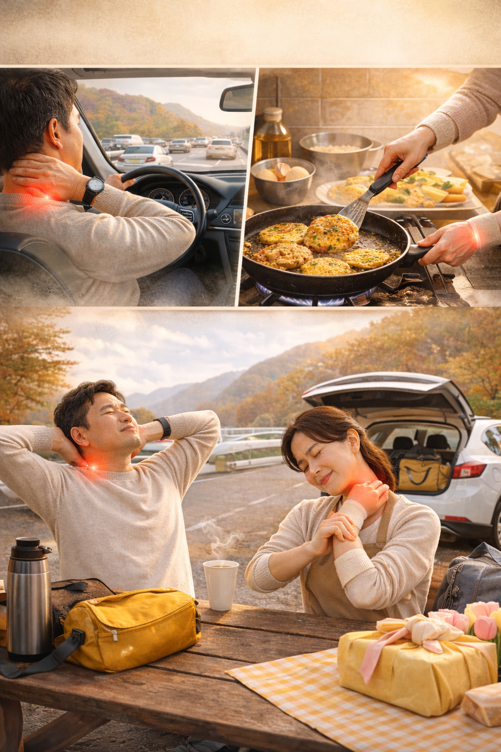 명절 관절통증 예방법 (운전 스트레칭, 손목 보호, 휴식 방법)