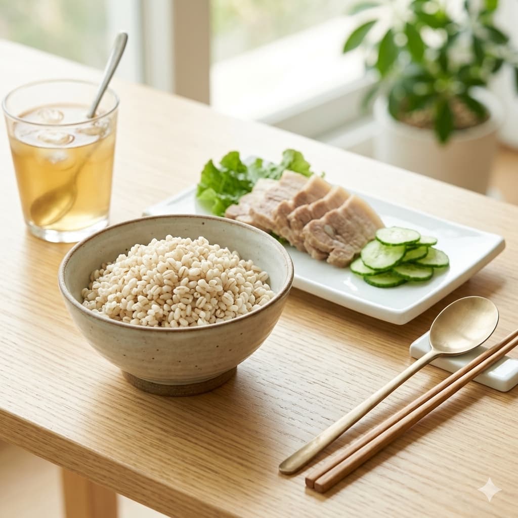 위장의 열을 내리는 신선한 한 끼