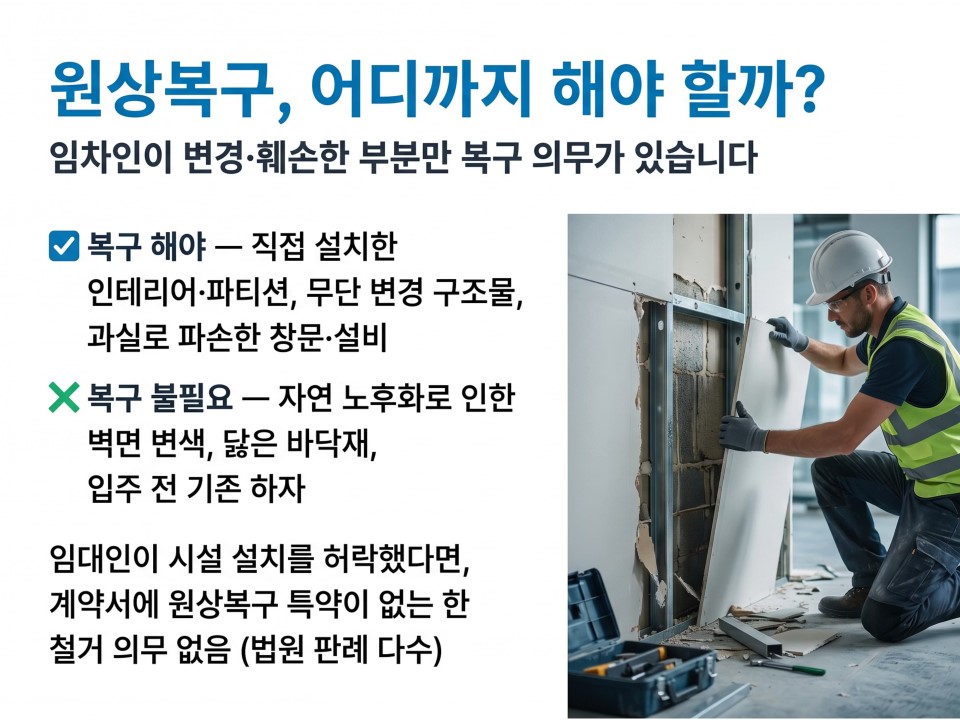 원상복구 어디까지 해야할까